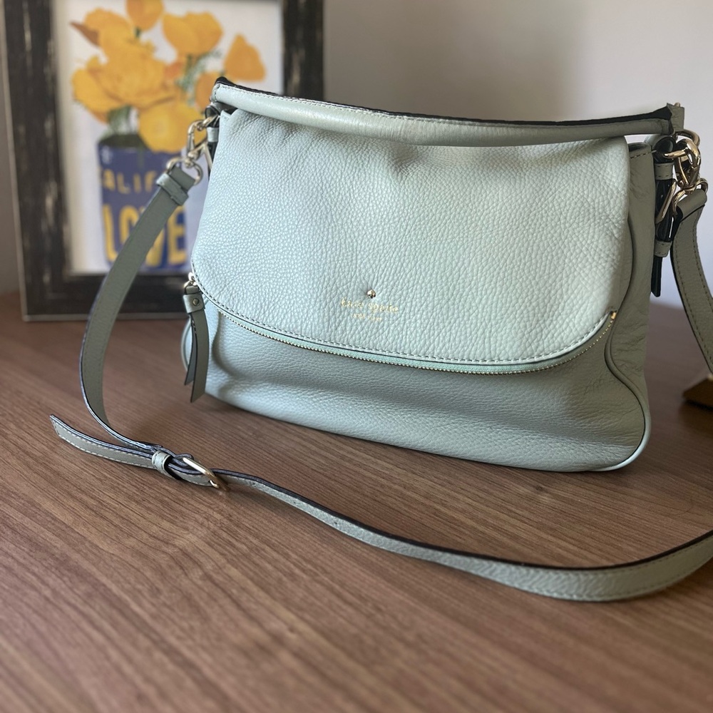 Kate Spade 'Harlyn' mint green two-way crossbody + shoulder bag